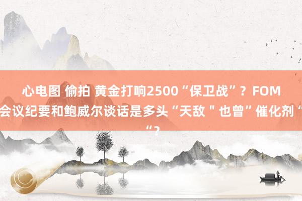 心电图 偷拍 黄金打响2500“保卫战”？FOMC会议纪要和鲍威尔谈话是多头“天敌＂也曾”催化剂“？