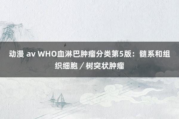 动漫 av WHO血淋巴肿瘤分类第5版：髓系和组织细胞／树突状肿瘤