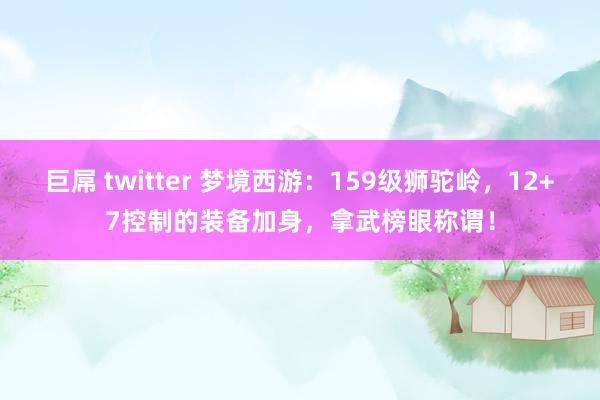 巨屌 twitter 梦境西游：159级狮驼岭，12+7控制的装备加身，拿武榜眼称谓！