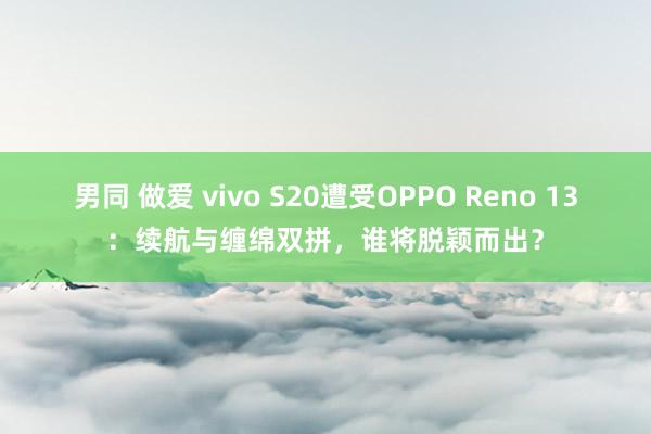 男同 做爱 vivo S20遭受OPPO Reno 13：续航与缠绵双拼，谁将脱颖而出？