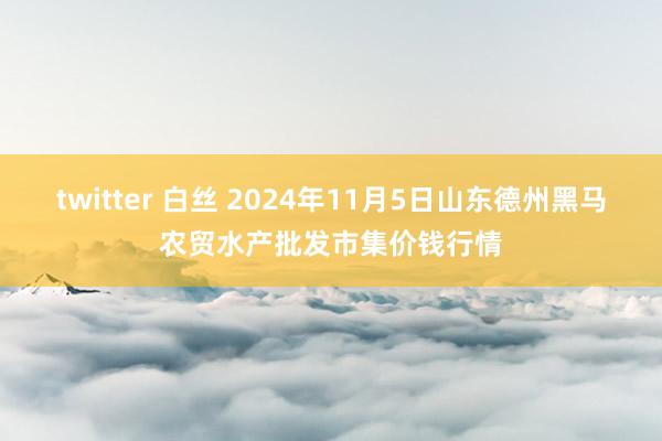 twitter 白丝 2024年11月5日山东德州黑马农贸水产批发市集价钱行情