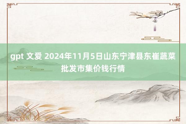 gpt 文爱 2024年11月5日山东宁津县东崔蔬菜批发市集价钱行情