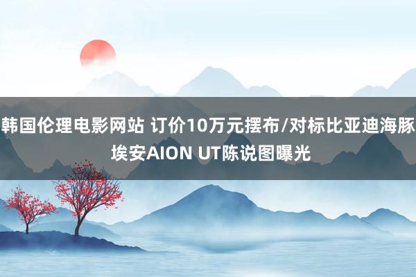 韩国伦理电影网站 订价10万元摆布/对标比亚迪海豚 埃安AION UT陈说图曝光