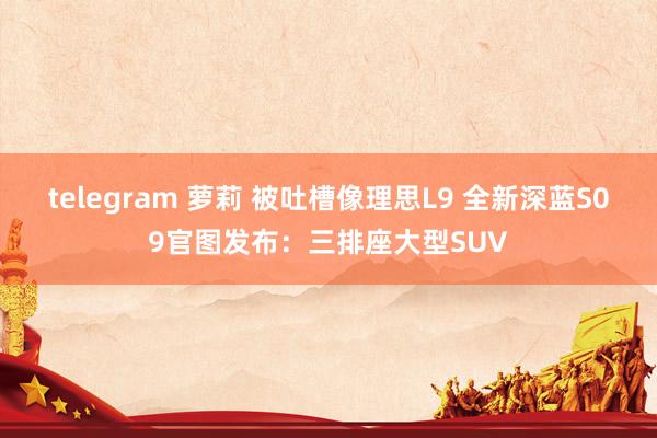 telegram 萝莉 被吐槽像理思L9 全新深蓝S09官图发布：三排座大型SUV