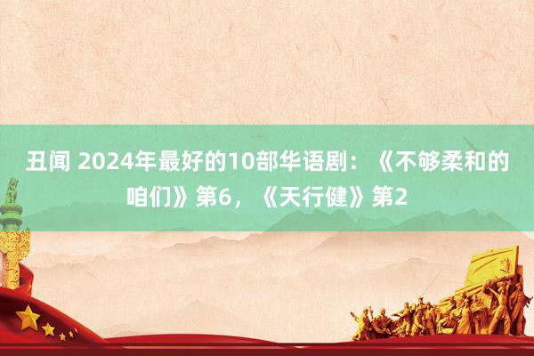 丑闻 2024年最好的10部华语剧：《不够柔和的咱们》第6，《天行健》第2