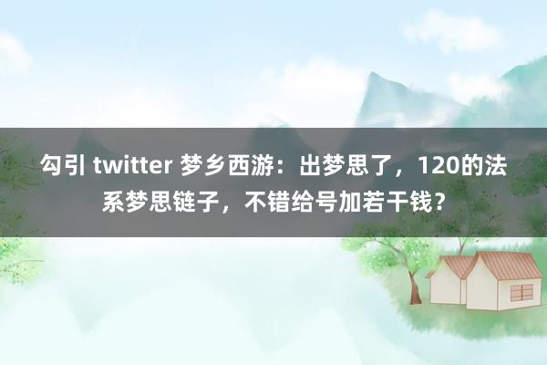 勾引 twitter 梦乡西游：出梦思了，120的法系梦思链子，不错给号加若干钱？